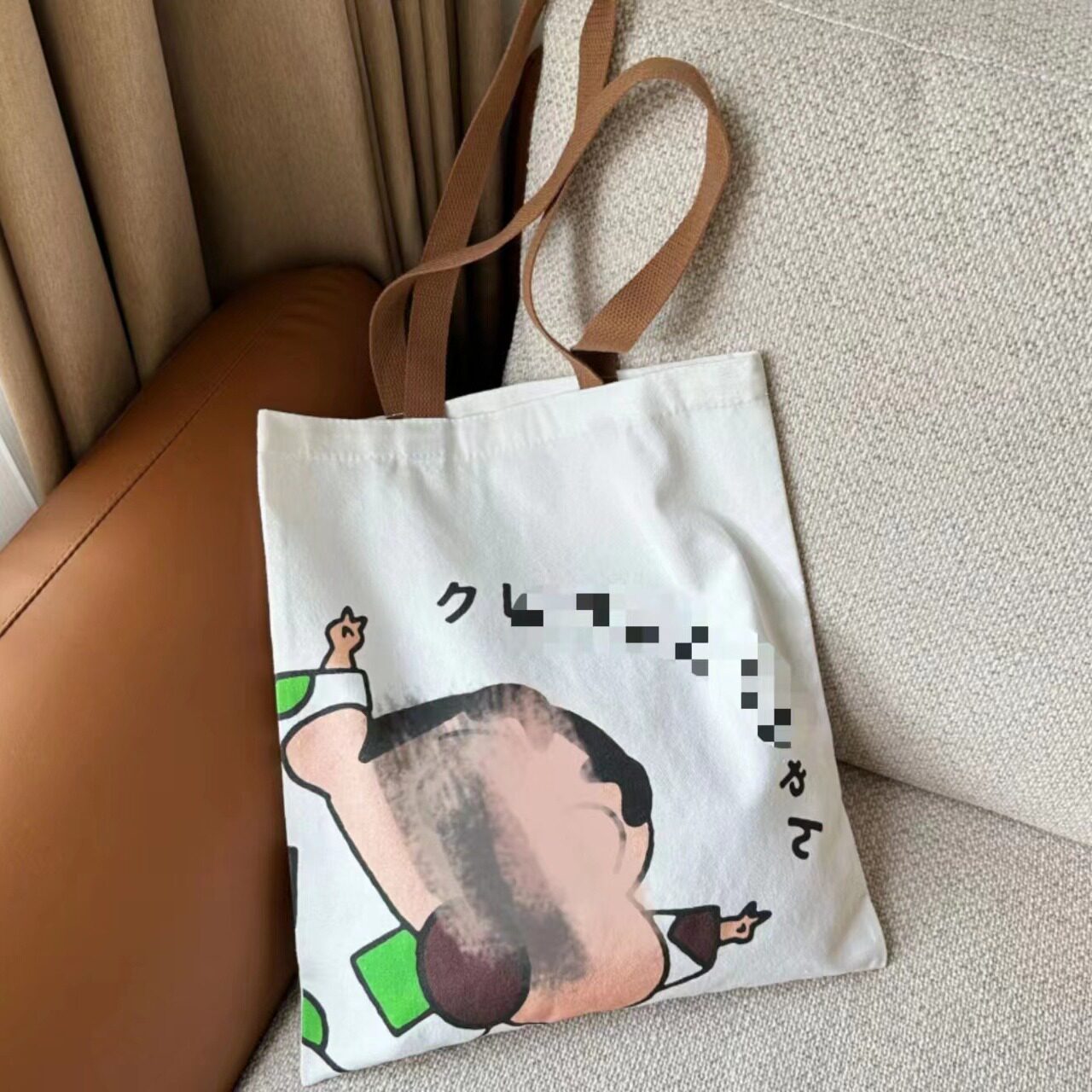 小新同款袋子可爱卡通女单肩帆布