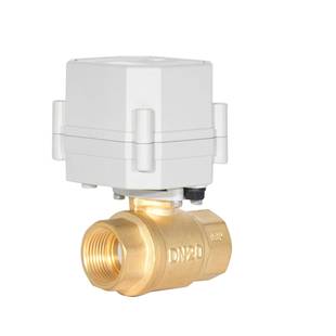 4分6分1寸微型电动阀黄铜两通断电复位常开常闭阀门可替代电磁阀