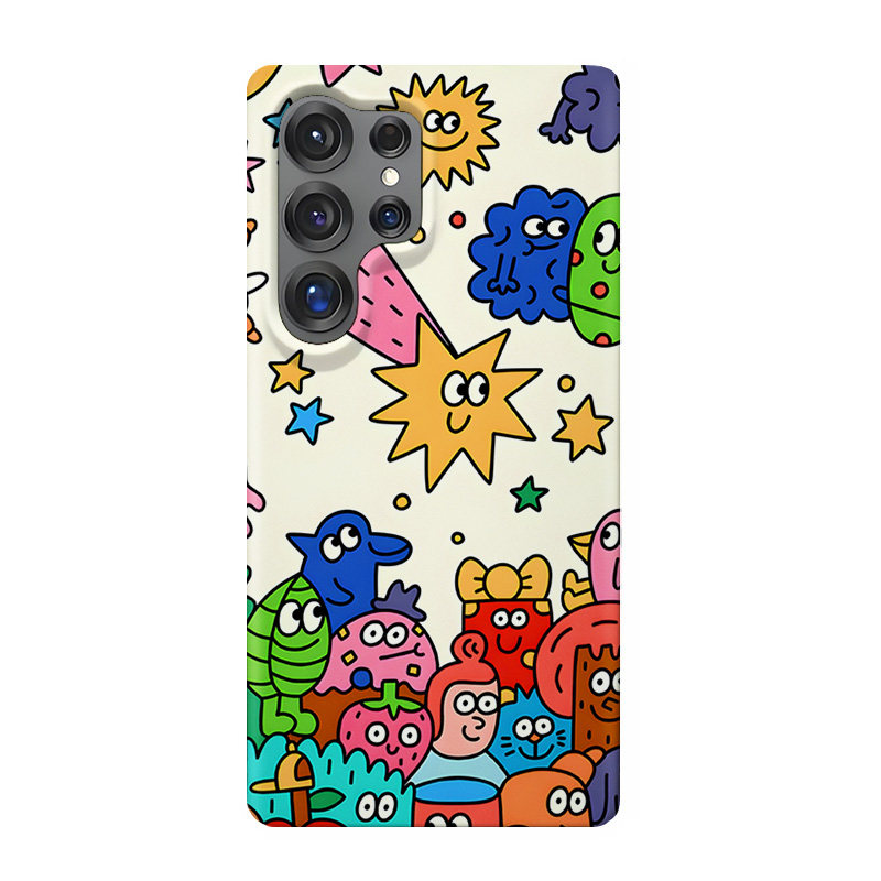 RURAL PC材质 开心 轻薄微磨肌肤手感 手机壳保护套 适用三星s25ultra/s24ultra/s25+/s24/s23u/s25系列 可爱