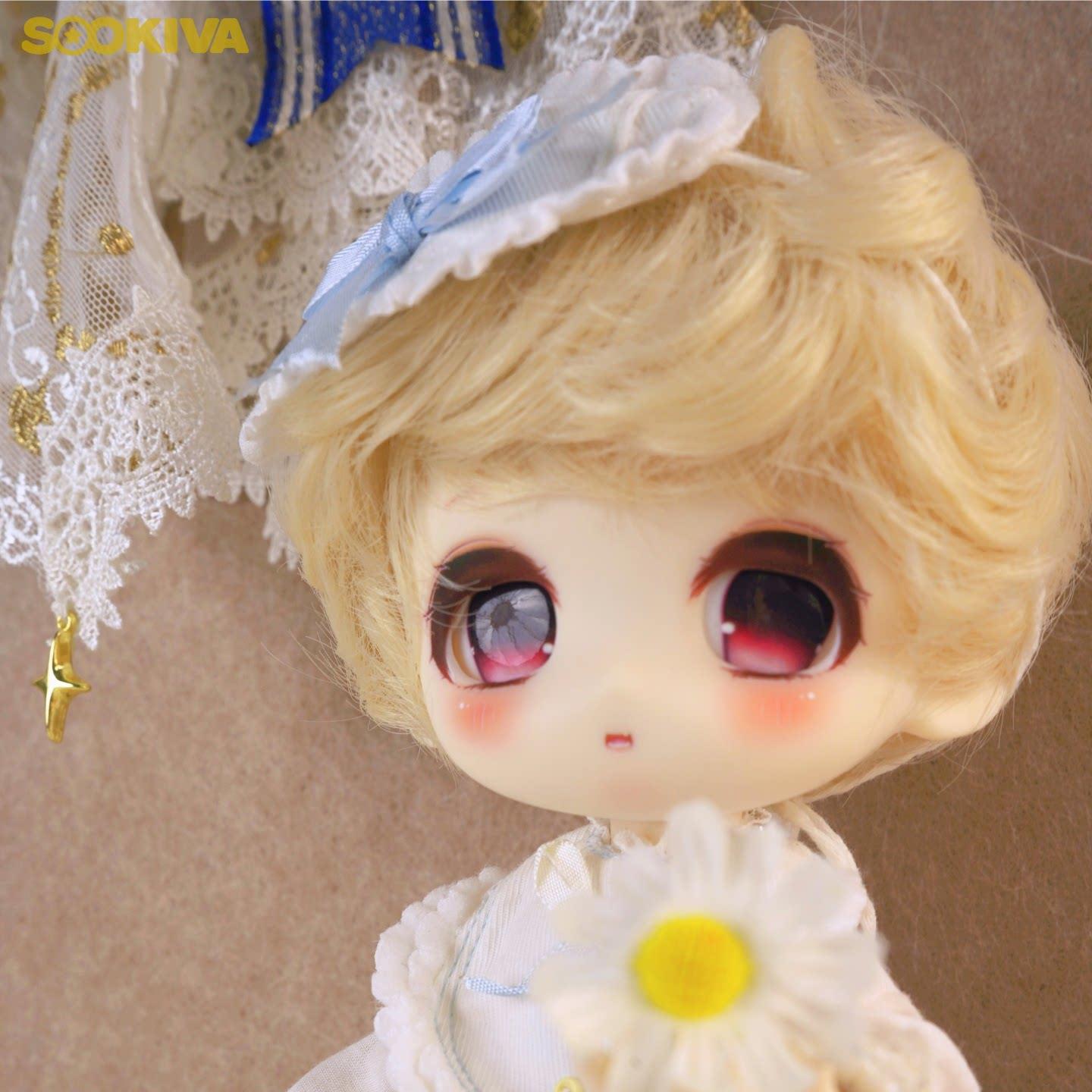 现货 BJD 娃头三分六分 茸茸二次元三插带妆素头通用单头图片