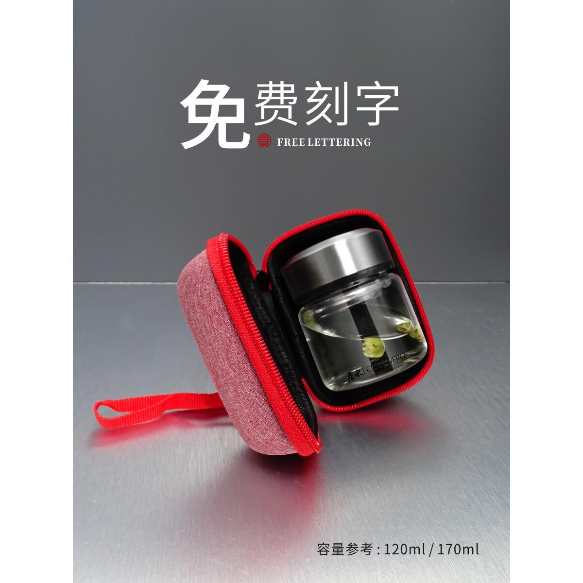 加厚单层玻璃杯便携女生男士迷你小巧泡茶杯矮杯子 120ml定制logo