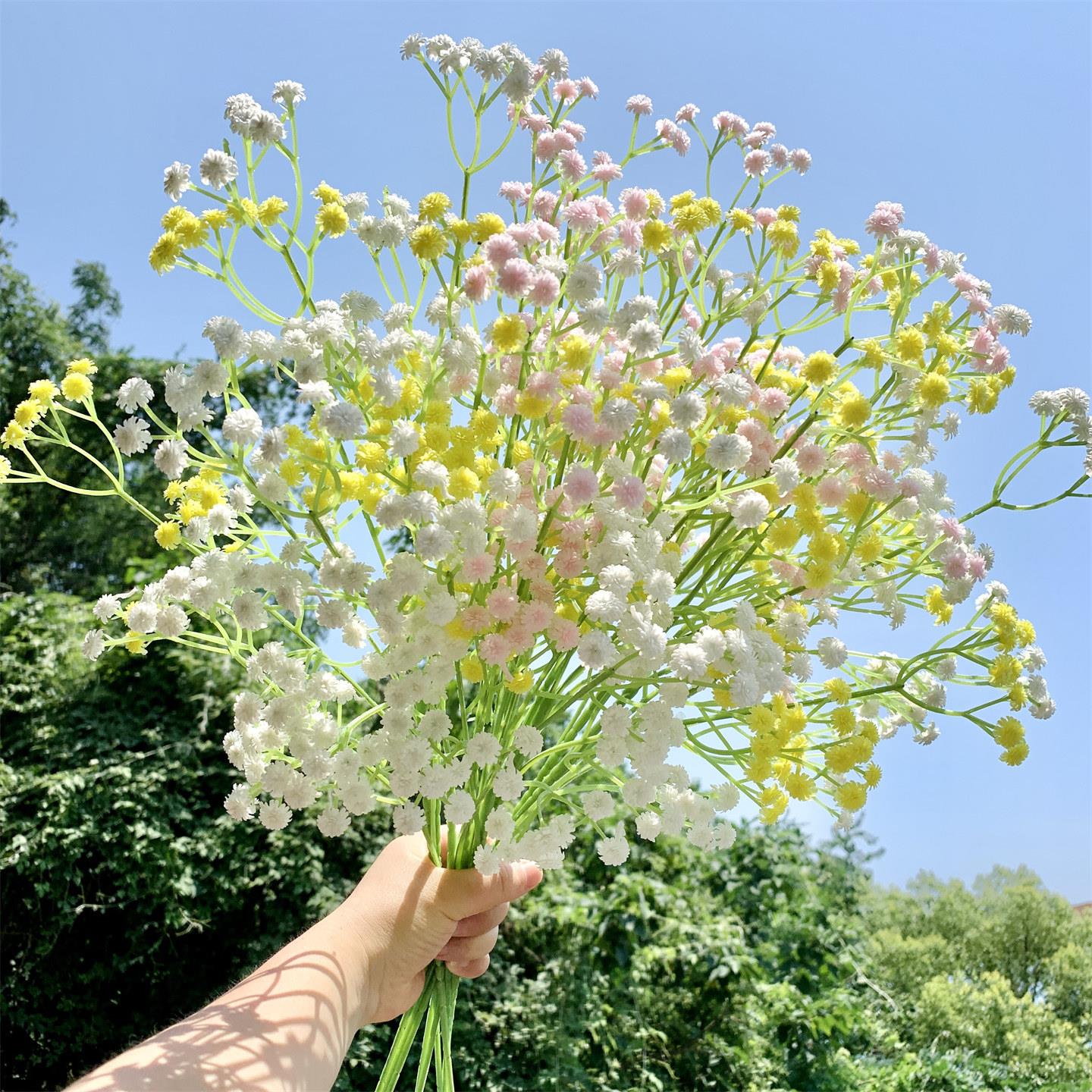 ins风网红手感满天星仿真花假花摆设家居民宿桌面插花装饰花摆件
