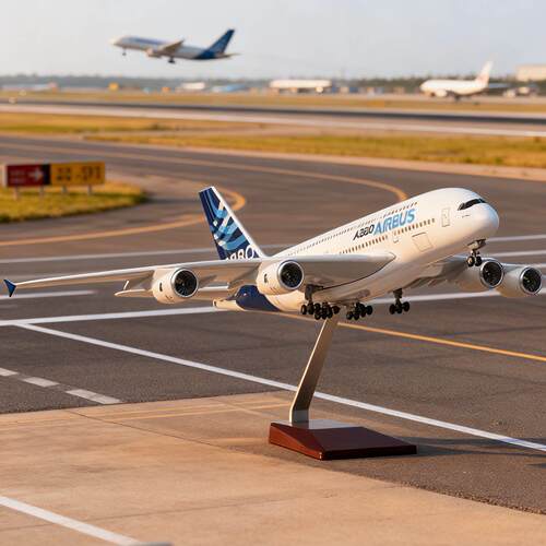 航空飞机模型空客380原型747静态仿真拼装航模带起落架带灯光