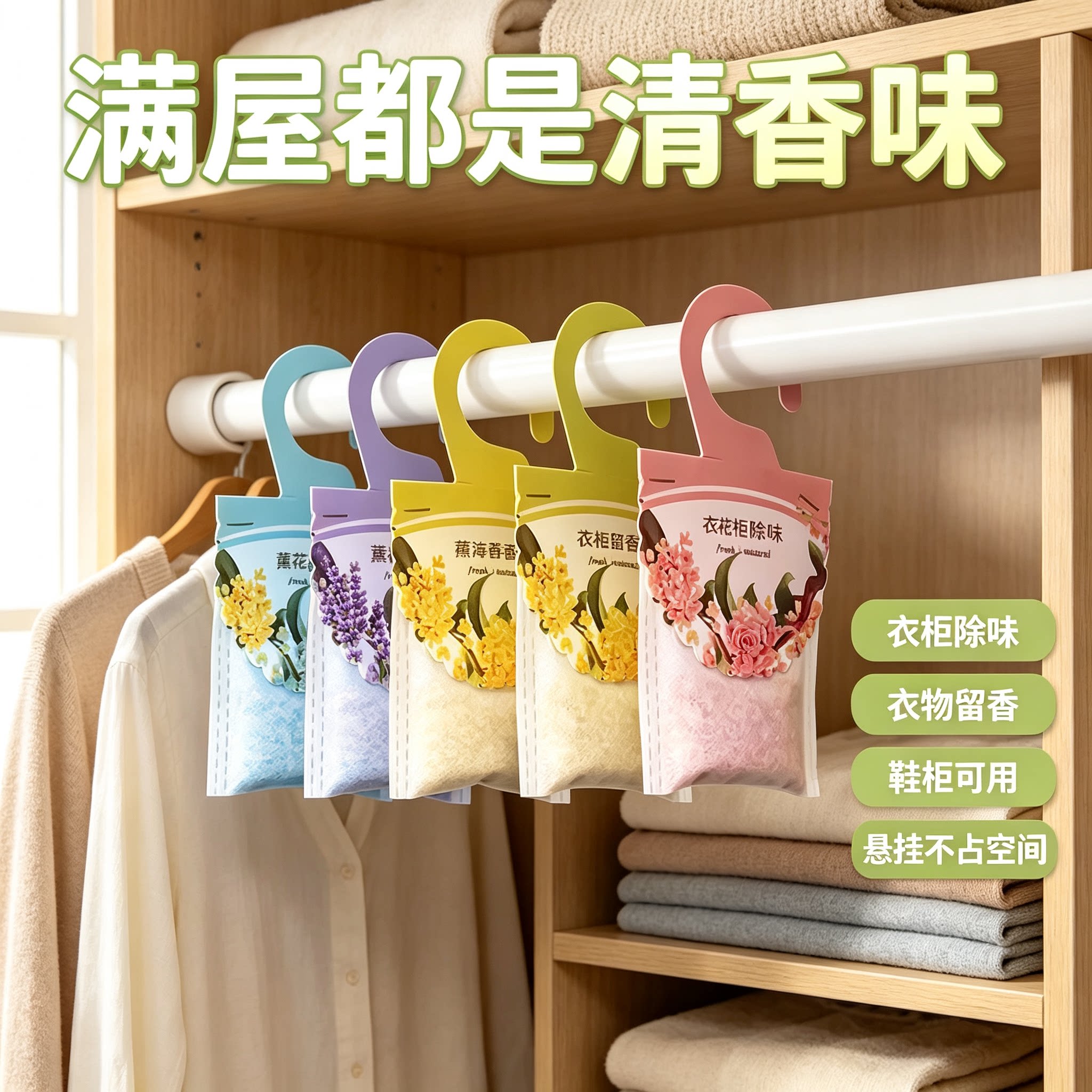 挂式香包衣柜除味袋薰衣草香薰图片