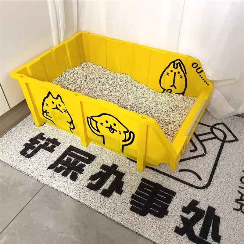 猫砂盆超大号全开放式特大号防外溅缅F因猫大型超级集装箱猫咪双