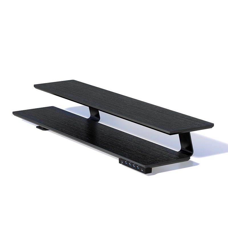 电竞风台式电脑增高架USB扩展充D电桌面显示器办公位改造收纳底座