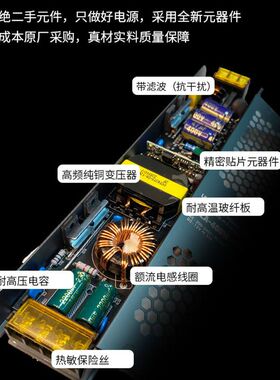 led超薄开关电源12v2p4v卡布灯箱广告线形灯专用变压器150w300W40