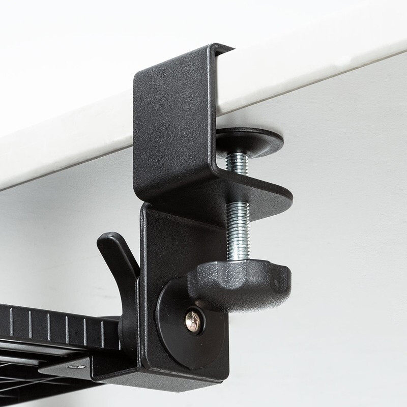 键盘托架免打孔免安装滑轨可移动倾斜夹桌懒人挂架T电脑支架收纳