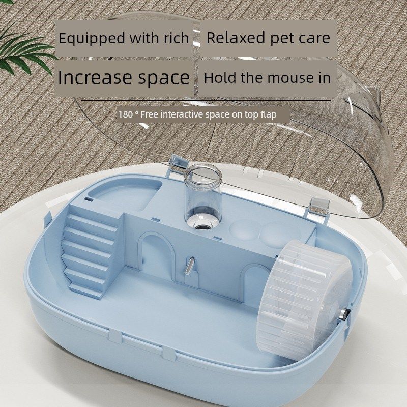 仓鼠笼超大房子豪华便携式大空D间透明笼金熊特别用于景观美化