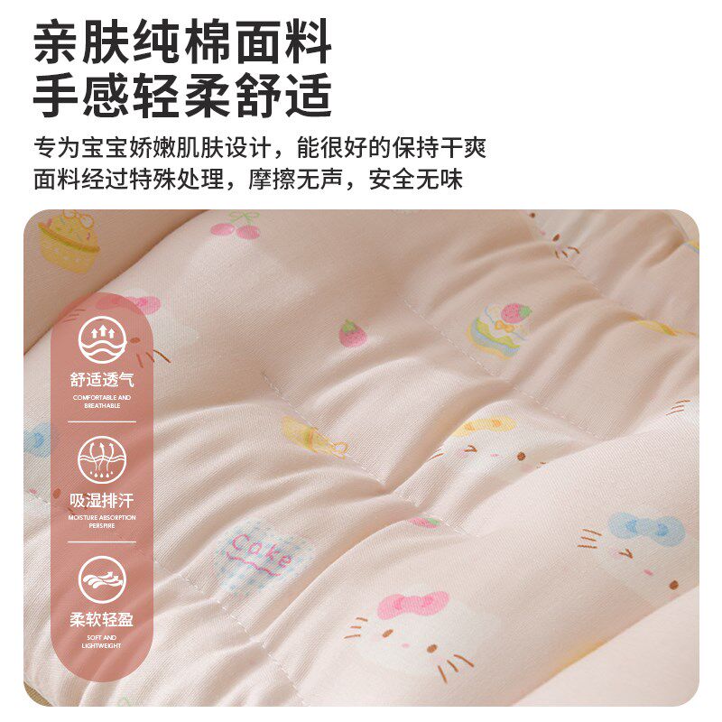 卡通全棉儿童枕h1到3到6岁以上科学护脊枕芯a类纯棉助眠枕头枕芯