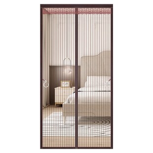 2024a新款 磁性卧室家用磁吸磁条自粘纱窗帘子纱 高档防蚊门帘夏季