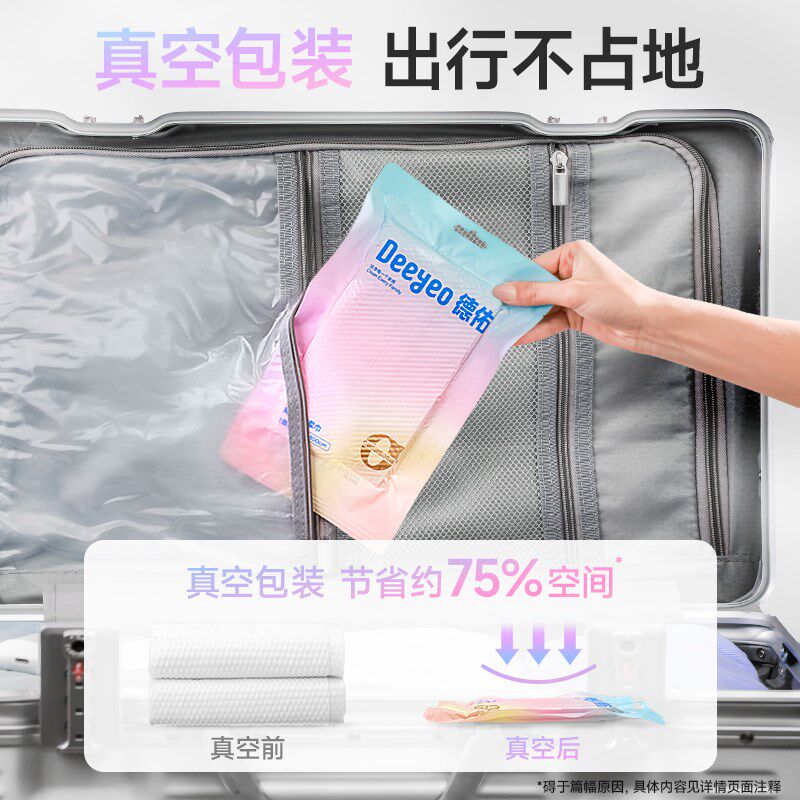 【大额狂补】德j佑一次性真空浴巾压缩毛巾加厚加大旅行便携