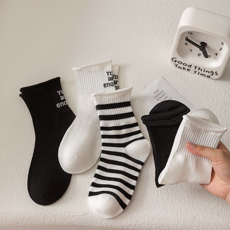 儿童袜子春秋季纯棉男女童卷边松口童袜秋天薄Q款中筒大童短袜潮,童装/婴儿装/亲子装,儿童袜子(0-16岁),淘宝优惠券,粉丝福利购,淘宝优惠卷