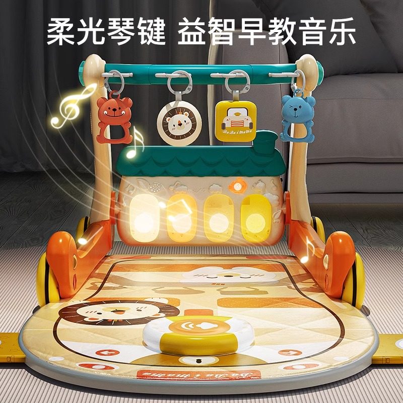 婴儿脚踏钢琴健身架0一1岁哄娃神器新生婴儿礼物宝宝躺Z着玩的玩