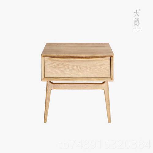 正品大隐木艺术北欧白简橡木实家具现代约柜时尚创意单抽床头收纳