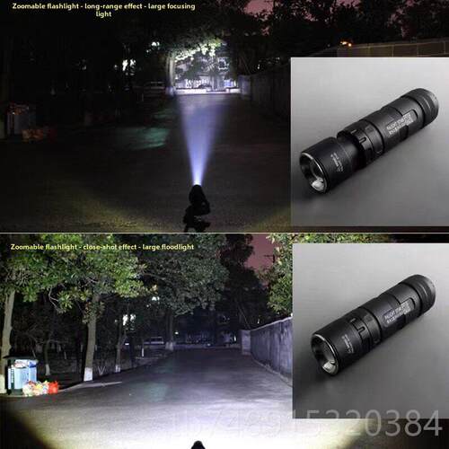 正品八光强光手电变焦环循防筒水26650 T6升L2黄可充电防水光聚焦