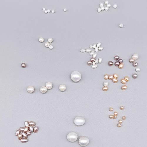 淡水散珍珠有孔白色紫色