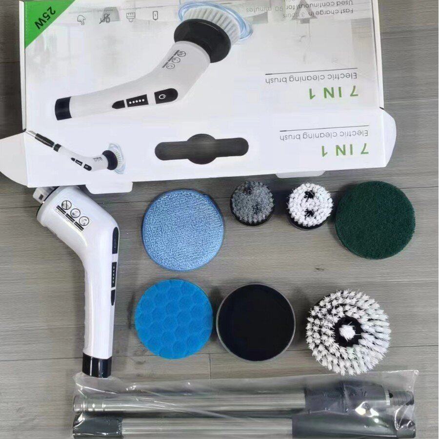 TK跨境无线电动清洁刷长柄手持清洁刷子不弯腰清洗刷自动旋转拖把