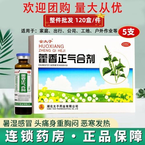 [金太子]藿香正气合剂10ml*5支/盒