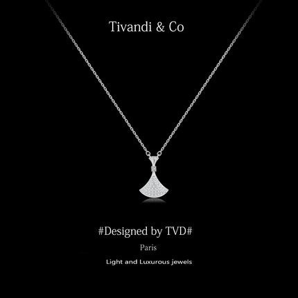 法国Tivandi&Co【扇形小裙子】纯银项链女锁骨链贝母轻奢百搭礼物
