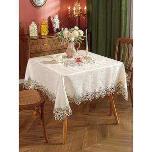 正方形桌布简约家用蕾丝布艺茶几麻将桌方桌布四方饭桌餐桌布台布