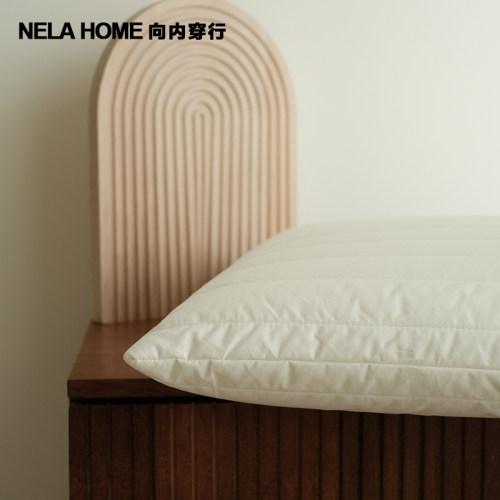 NELA HOME A类全棉慢回弹记忆棉低反弹强支撑护颈枕头枕芯中型枕