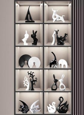 轻奢高档家居客厅摆件电视柜酒柜暴力熊红酒架餐边柜装饰品办公室