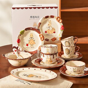 精选碗碟套装餐具礼盒乔迁新居生日礼物女生新婚结婚送礼可爱碗盘