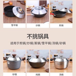 雪平锅锅盖加高小锅盖不锈钢小奶锅汤锅炒锅盖子16CM18CM24玻璃盖