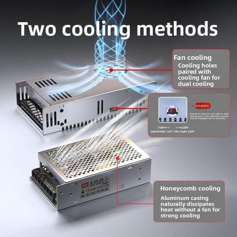漫威24V开关电源箱220V转5V48V直流电源模块S-350W12V转换变压器