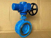 D943H 25C配精小型法兰蝶阀 dn200金属密封耐高温电动法兰蝶阀