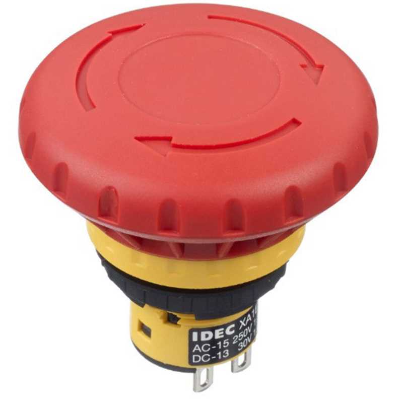 日本和泉idec XA1E-BV4U02R φ40mm大蘑菇头形急停按钮开关
