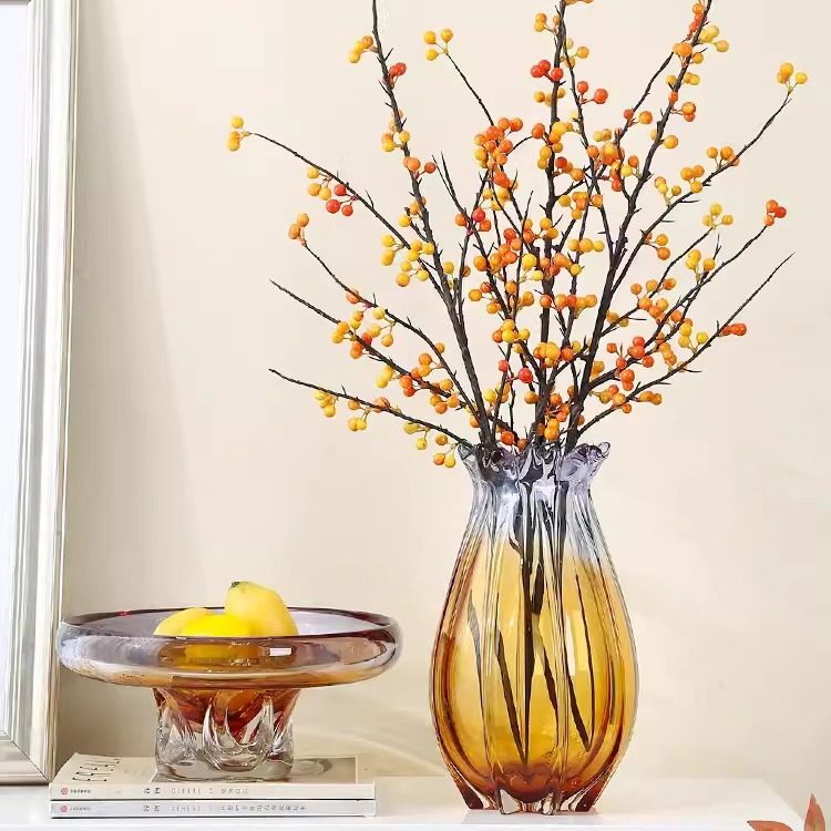 轻奢琉璃花瓶果盘摆件水培客厅玄关餐桌花器厚重玻璃装饰器皿,模玩/动漫/周边/娃圈三坑/桌游,文化/体育周边,淘宝优惠券,粉丝福利购,淘宝优惠卷