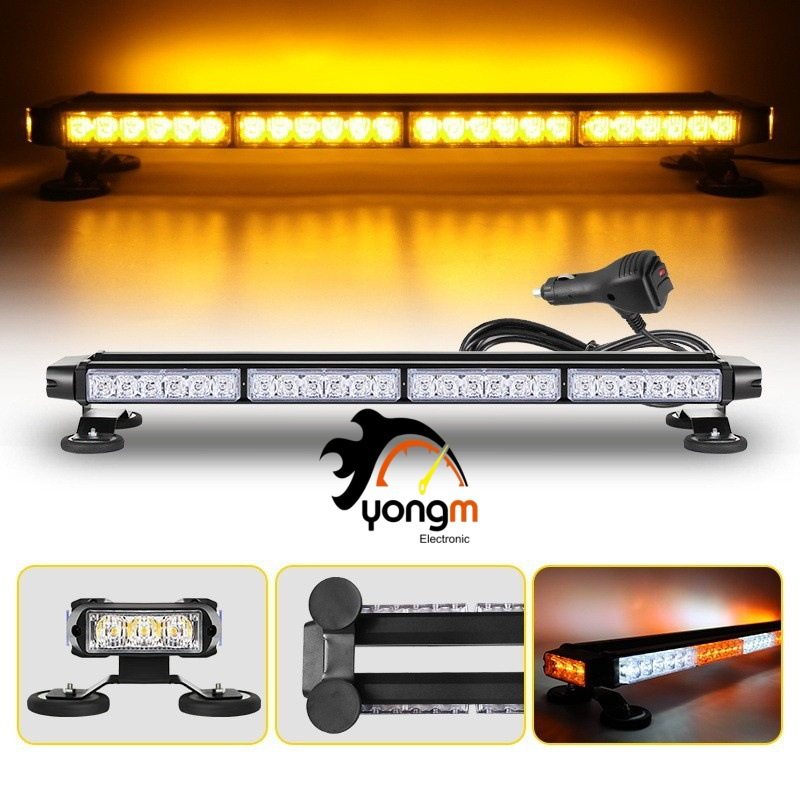 LED车顶灯 65cm车载4面吸顶灯 汽车开道警示灯救援车爆闪红蓝杠灯