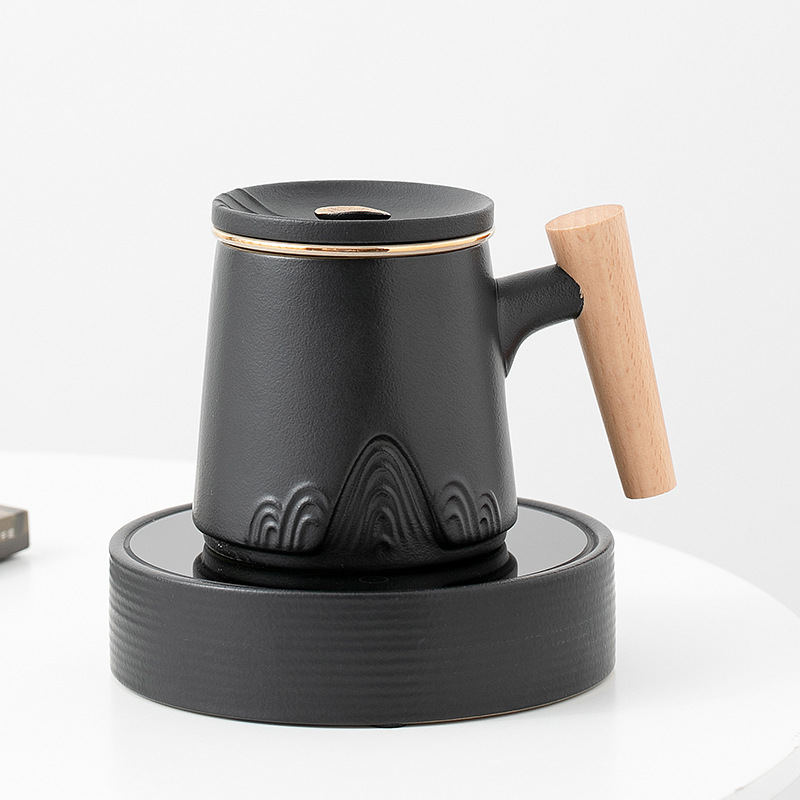 陶瓷茶水分离泡茶杯家用办公杯带盖过滤马克杯男个人专用茶道杯子