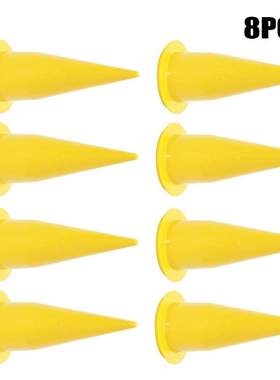 黄色塑料锥形喷嘴8件装填缝涂抹器密封胶分配器修整 美缝工具