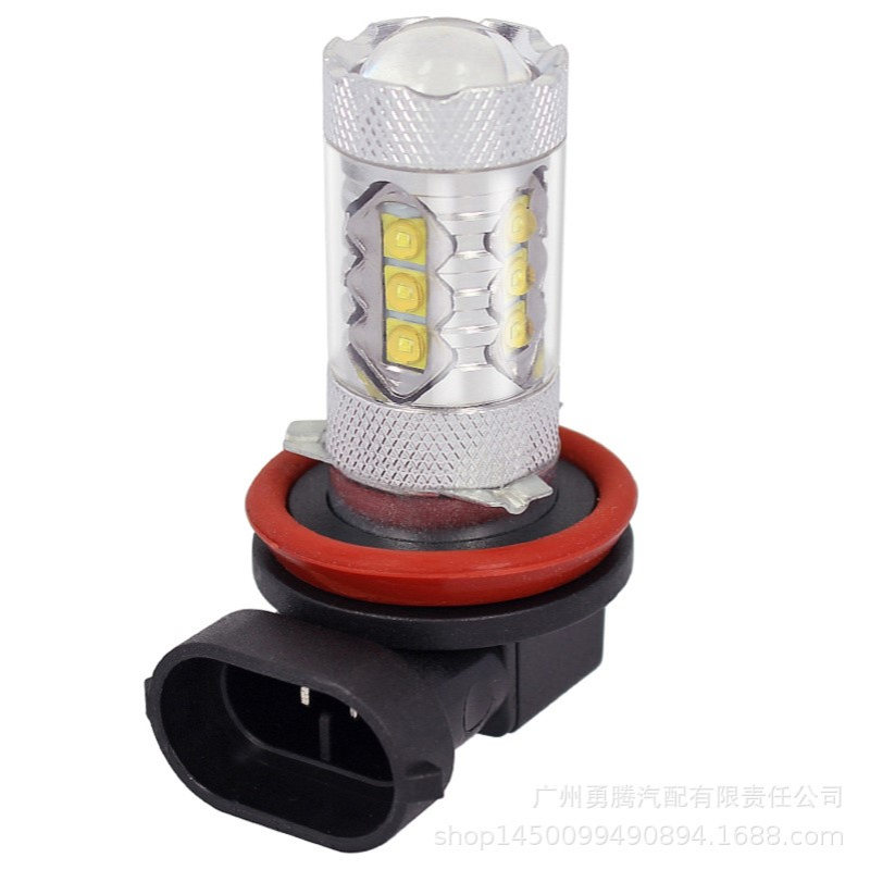 汽车LED前雾灯H11 H8 3535 80w雾灯cree大功率车灯16led防雾灯