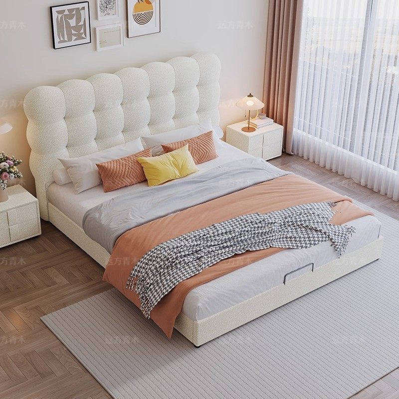 法式奶油风泡泡床女孩公主床泰迪绒床现代简约意式主卧布艺泡芙床,模玩/动漫/周边/娃圈三坑/桌游,文化/体育周边,淘宝优惠券,粉丝福利购,淘宝优惠卷