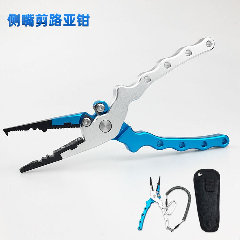 户外路亚钳铝合金多功能钓鱼钳剪渔线开环器控鱼摘钩工具钓鱼用品