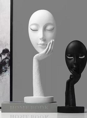 轻奢人脸面具艺术摆件创意家居客厅电视柜酒柜美甲店办公室装