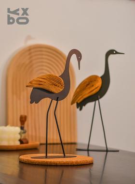 YBOX创意小众设计简约现代火烈鸟可爱动物摆件桌面客厅礼物装饰品
