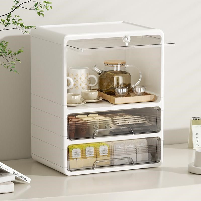 精选玄关收纳盒桌面抽屉式杂物整理盒大容量茶杯茶包多层可叠加储,收纳整理,桌面收纳盒,淘宝优惠券,粉丝福利购,淘宝优惠卷