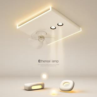 创意风扇灯led餐厅客厅灯简约现代吸顶灯主卧室房间2025新款 灯具