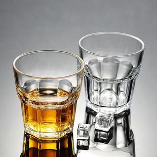 整箱30只家用钢化玻璃啤酒八角水杯消毒餐具KTV餐饮酒店专用