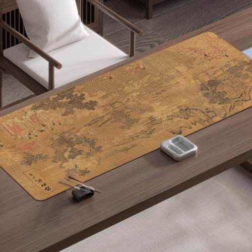 新中式禅意茶席茶具吸水茶巾防水茶桌隔热垫桌垫干泡垫子布艺杯垫