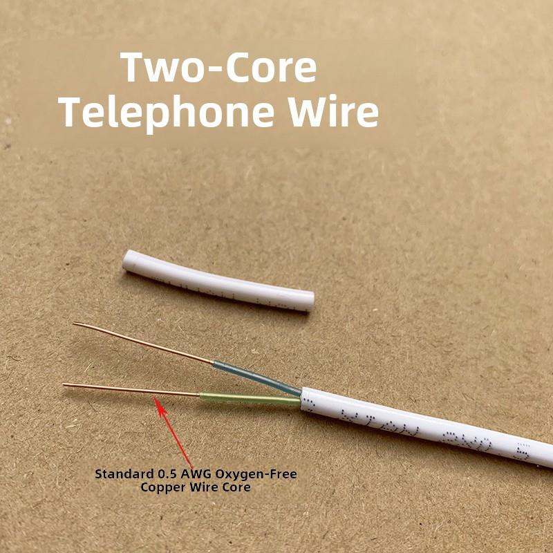 国标无氧铜电话线2芯4芯纯铜电话线二芯四芯座机信号线100米200米