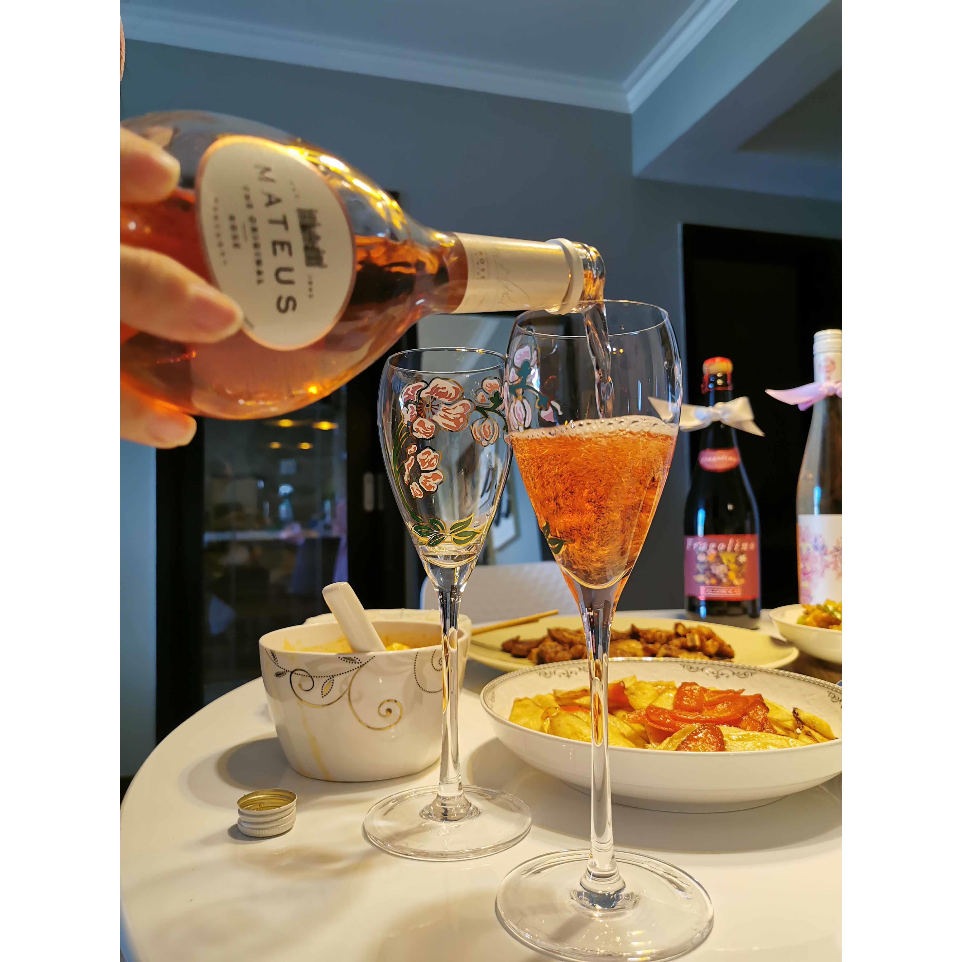 巴黎之花香槟杯 美丽时光起泡葡萄酒高档酒水晶红酒杯无铅高脚杯