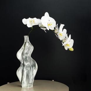 柏斐家饰 饰摆件 艺术3D打印花瓶北欧高级轻奢家居花器客厅创意装