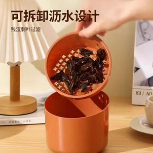 茶台废水桶可拆卸沥水设计圆形茶渣桶家用桌面茶水桶残渣剩叶过滤