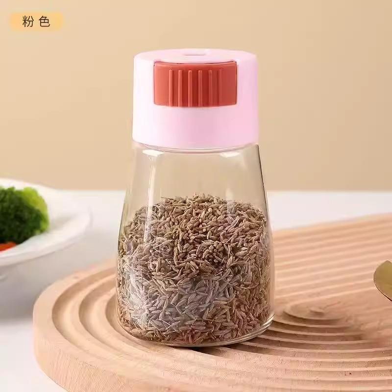 控盐瓶厨房定量盐罐调料盒塑料按压式调味罐收纳盒精准定量控盐瓶